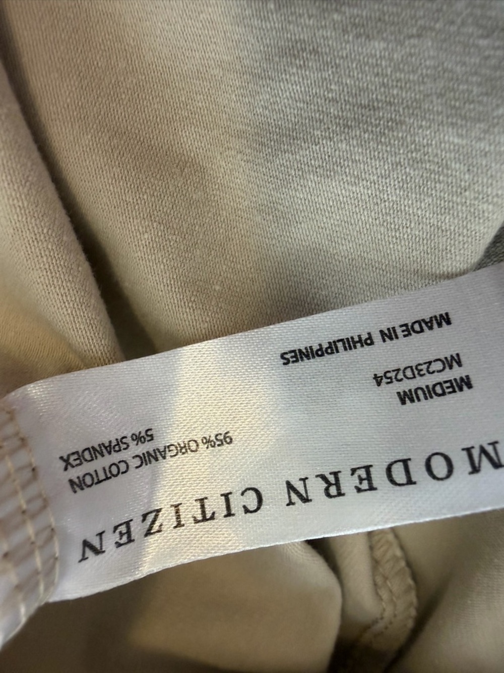 Modern Citizen Wei Tie Front organic cotton Jersey knit long sleeve Dress medium - Picture 7 of 7